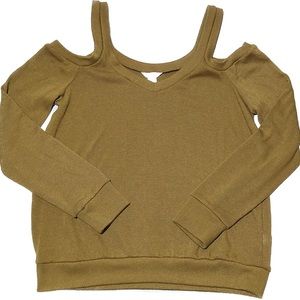 Aeropostale Cold Shoulder V-neck Sweater | Medium